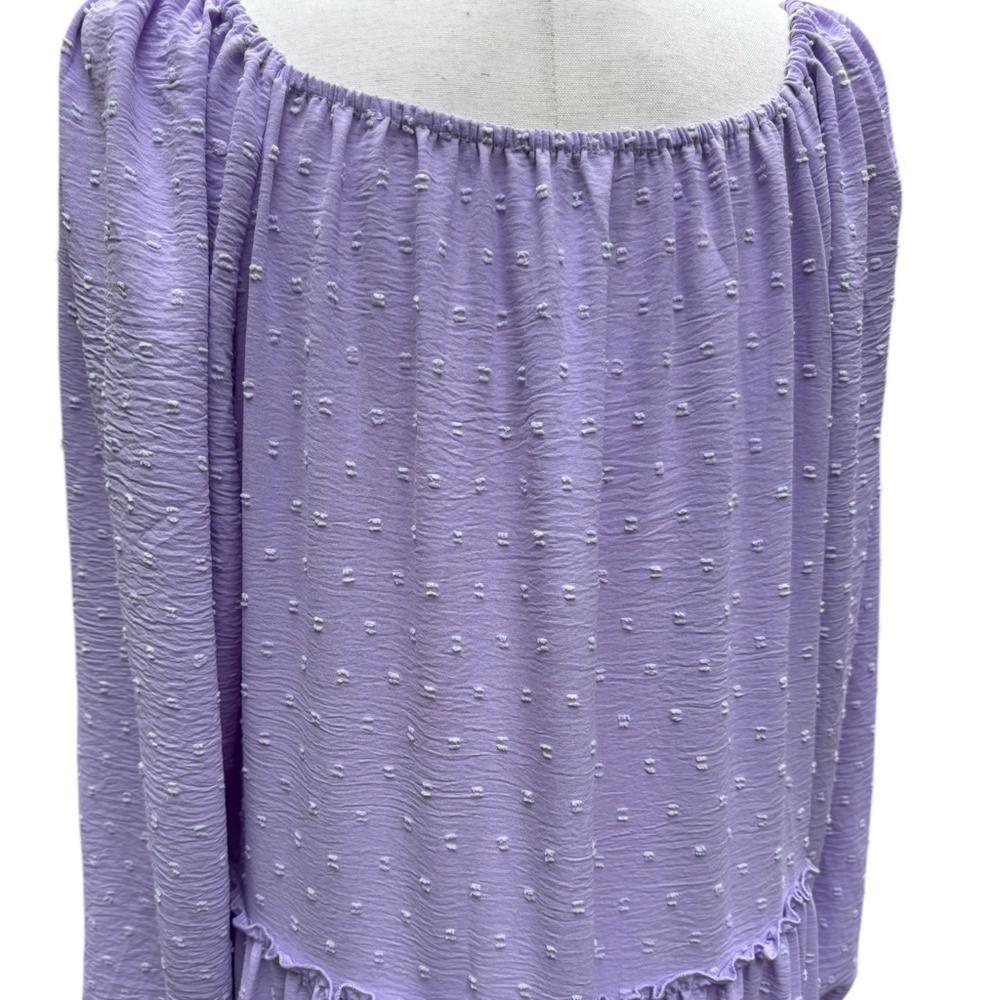 NWT Zoco Lavender Daymaker Dress Boho Maxi Cottagecore Feminine Flowy Chic Tiers - Picture 8 of 15